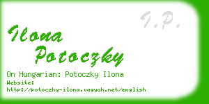 ilona potoczky business card